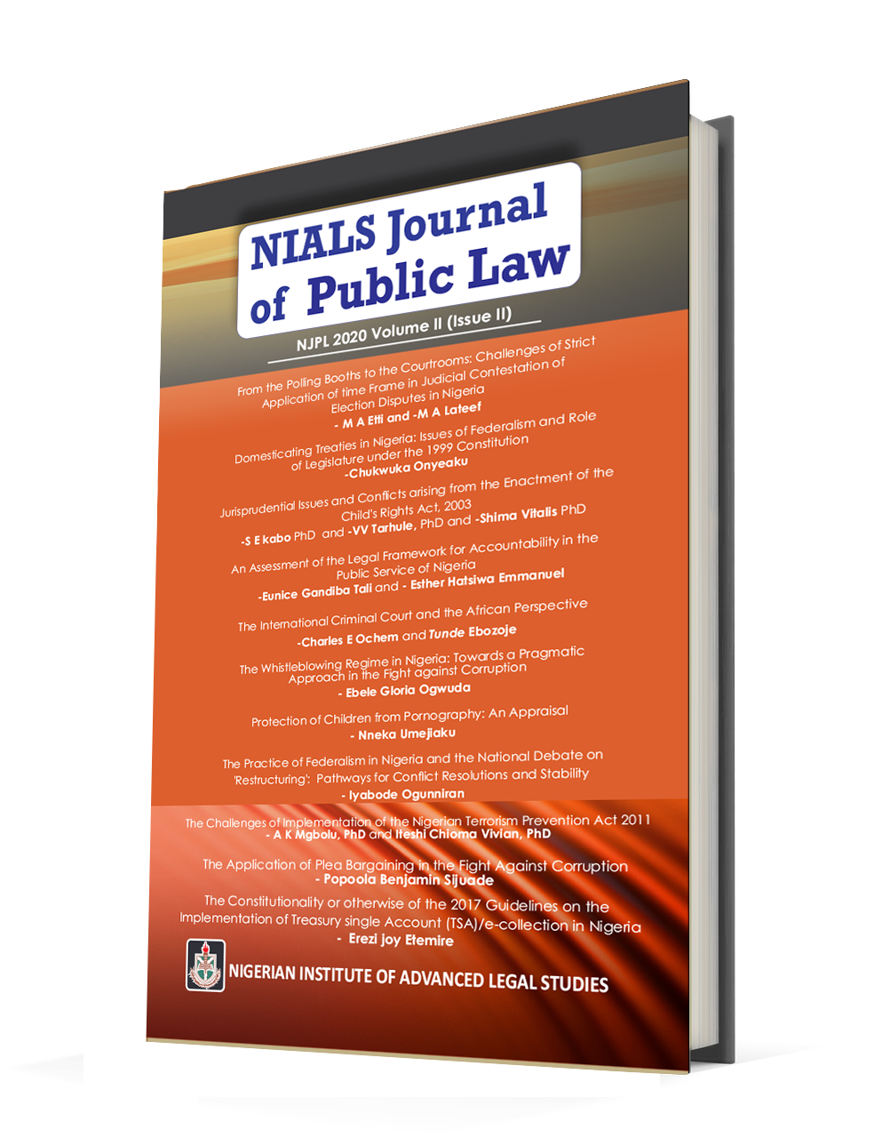 Nials Journal Of Public Law 2020 Volume 2 (issue Ii)